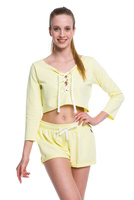 Pantalón corto deportivo fitness limón