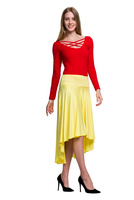 Asymmetric Circle Skirt - Lemon Yellow