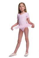 Short-sleeved pink body suit with tutu.