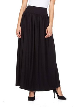 Fusta MAXI din vascoza - neagra