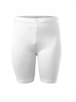 Short Sport Cotton Leggings - Women's, Men's, Children's (White)