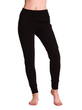 Pantalón de chándal negro ajustado de mujer