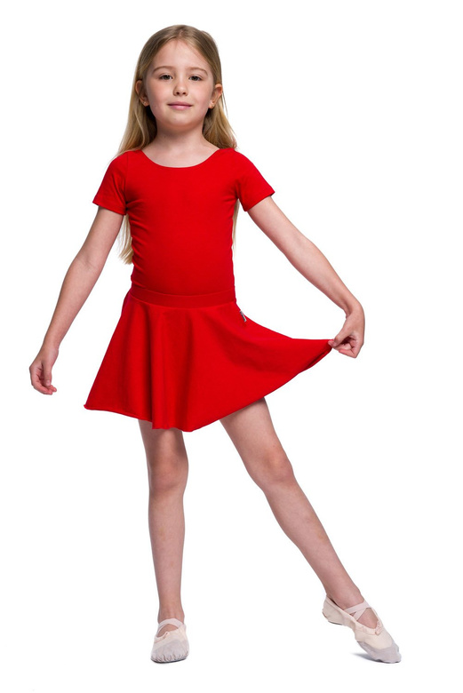 Body allenamento ginnastica con maniche corte B100K rosso