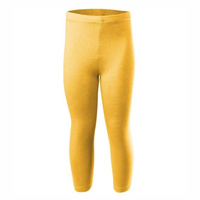 Sportliche 3/4-Bein-Leggings für Damen und Herren Kinder Baumwolle gelb