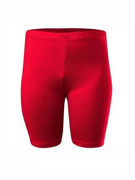 Damen Herren Kinder Baumwolle kurze Sportleggings rot