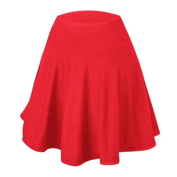 Flared circle training skirt in red VISCOSE