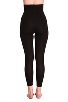 Leggings deportivos mujer yoga premamá largos cintura muy alta - negro
