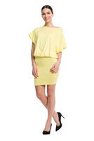 Dress with fitted bottom - lemon yellow