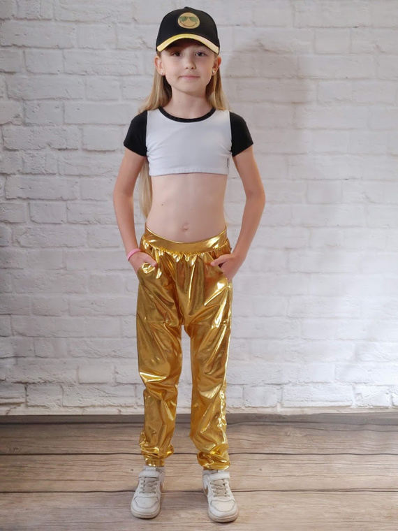 Metallic-Knickerbocker für Kinder für goldene Leistung