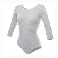 Gymnastic Training Body with 3/4 Sleeve B10034 Melange Grey.