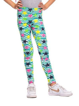 Gyermek hosszú sport leggings CSILLAG mintával és csíkokkal
