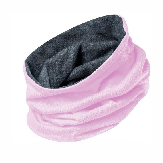 Chimney Scarf TUBA varm turtleneck tvålagers rosa + grafit