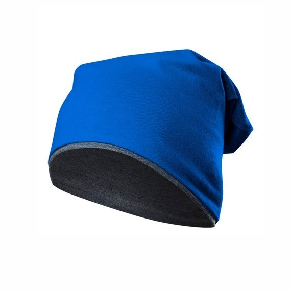 Two-layer hat KRASNAL SMERFETKA, navy blue + grey