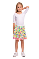 Krožno krilo PISANI KROGI z resicami