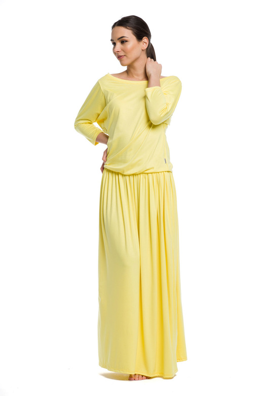 Robe longue MAXI en viscose - citron