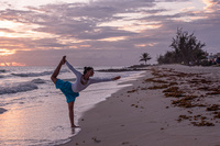 Women's white laced long-sleeved bodysuit.