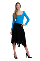 Fusta evazata SQUARES - neagra