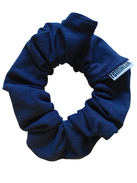 Fascia per capelli tipo Sprunchie in cotone blu navy.