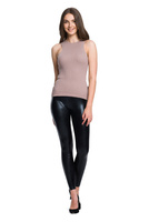 Blusa boxer a righe beige