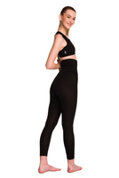 Women's maternity sports leggings for yoga with a very high waist - black.