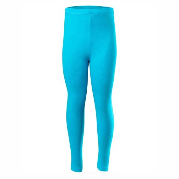 Leggings sportivi per bambini da donna con gamba lunga in cotone turchese