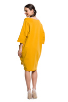 Oversized Mustard Women's Dress Tunic Blouse