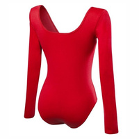 Women's Red Slimming Long Sleeve Body Suit