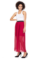 MAXI Chiffon Skirt - Burgundy