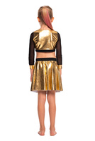 SET - Metallic-Mesh-Oberteil + Metallic-Rock