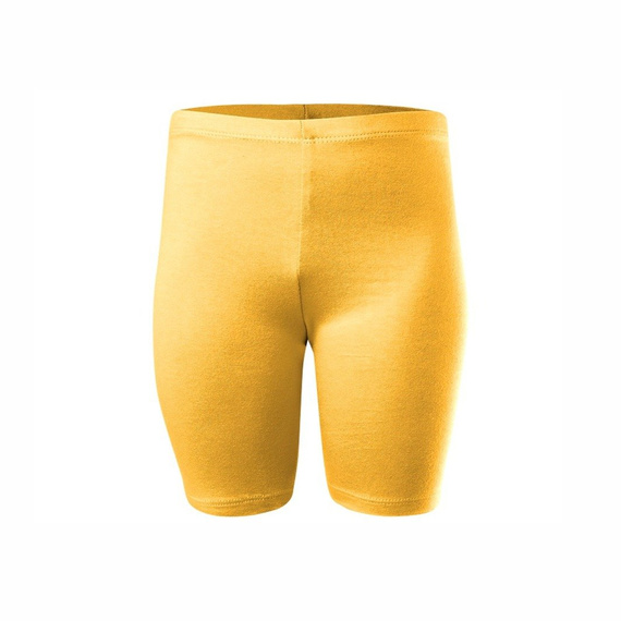 Legging de sport court en coton femme homme enfant jaune