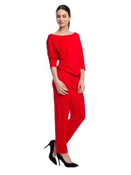 Tailleur pantalon femme - rouge