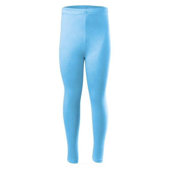 Damen Herren Kinder Sportleggings mit langem Bein Baumwolle himmelblau