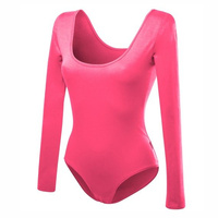 Body snellente a maniche lunghe da donna corallo