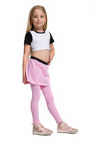 Långa leggings med rosa kjol