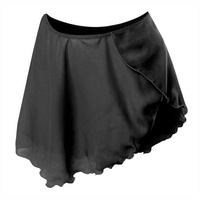 Chiffon Tie Ballet and Gymnastics Training Skirt - Black