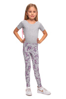 Gyermek sport leggings GEOMETRIC CATS szürke mintával