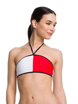 Ujumistrikoo BIKINI Top valge - punane