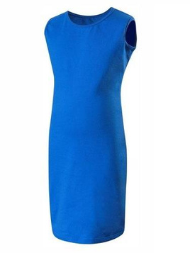 Sleeveless Pencil Dress - Navy Blue