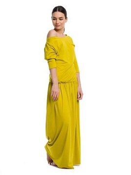 Rochie MAXI lunga din vascoza - fistic