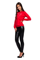 Women's High-Waisted Shiny Black Leggings