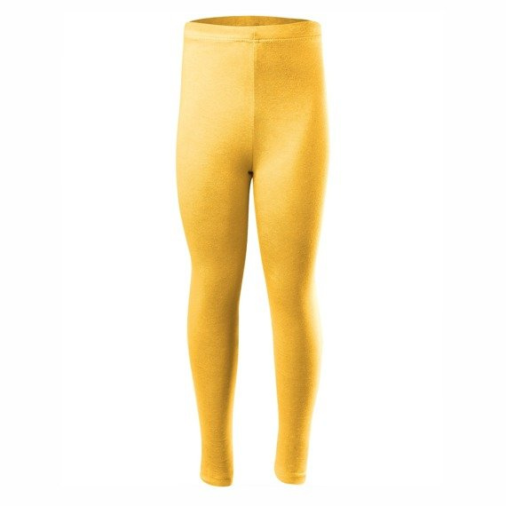 Damen Herren Kinder Sportleggings mit langem Bein Baumwolle gelb