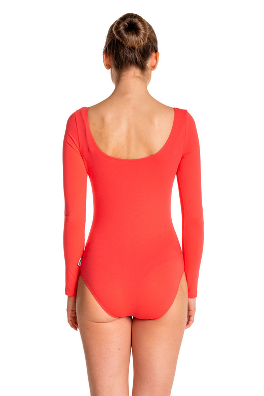 Gymnastics Body Training with Long Sleeve B100D in Coral.