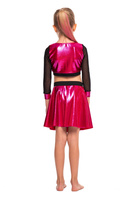 Metallic Fuchsia Shimmering Circle Skirt