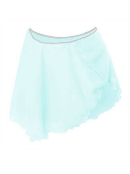 Chiffon Training Skirt with Tie - BALLET and GYMNASTICS Blue Melange Grey