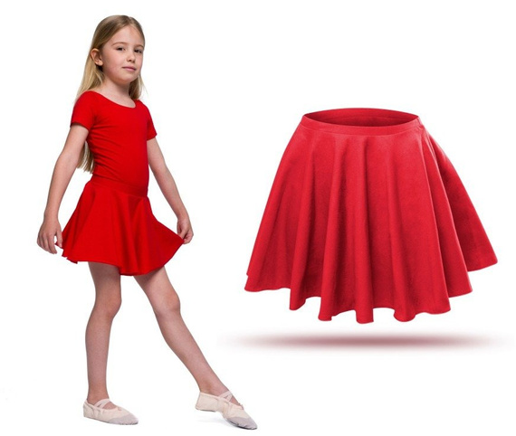 Flared Circle Skirt - Red