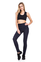 Legging taille haute femme - denim