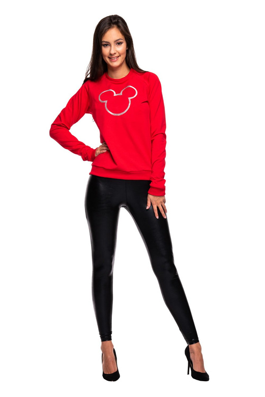 Women's High-Waisted Shiny Black Leggings