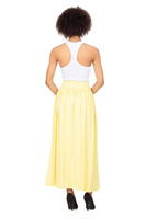 Maxi viscose skirt - lemon yellow