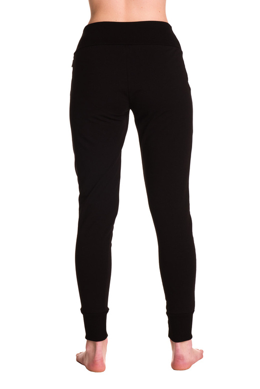 Pantalon de survêtement noir moulant femme