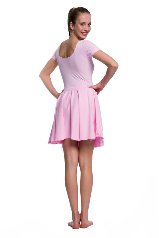 Body allenamento ginnastica con maniche corte B100K rosa